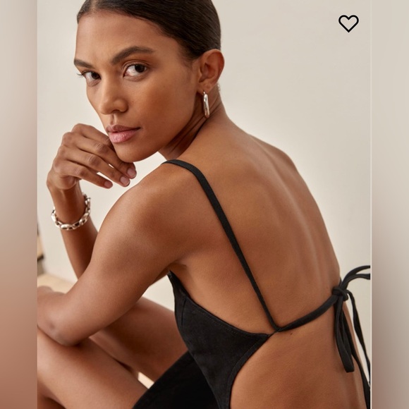 NWT reformation denim backless mini dress - Picture 2 of 3